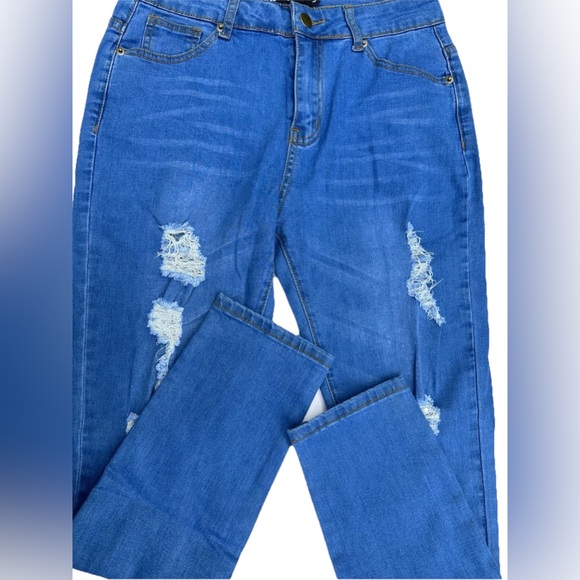 Allegra K Jeans, Blue, Denim, Skinny - Size Medium - NWT - Picture 1 of 4